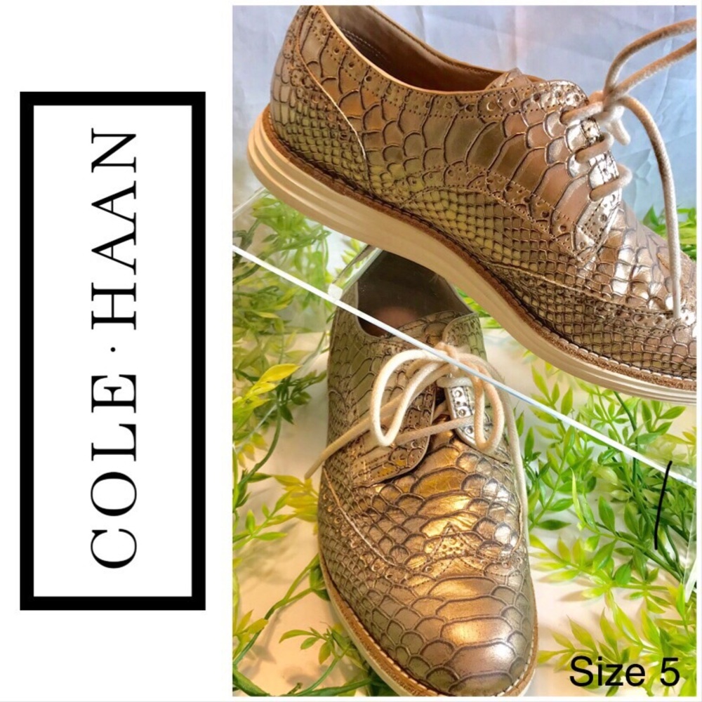 🍂Cole Haan Gold ZeroGrand Oxford